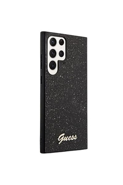 Guess Glitter Script Case Samsung Galaxy S24 Ultra Black