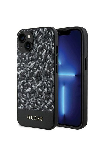 Guess Gcube Stripes Magsafe Case Iphone 15 / 14 / 13 Black