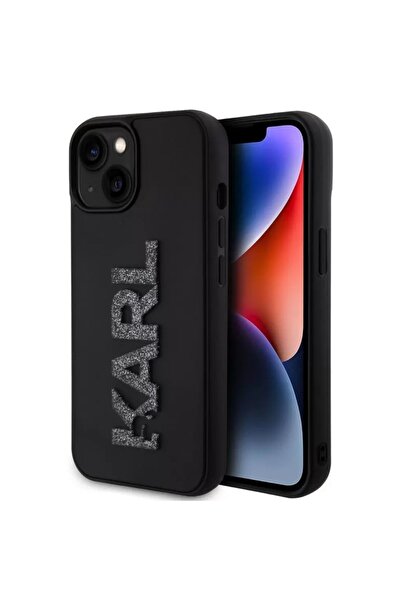 Karl Lagerfeld Θήκη Karl για iPhone 15 με γκλίτερ και λογότυπο 3D από καουτσο...