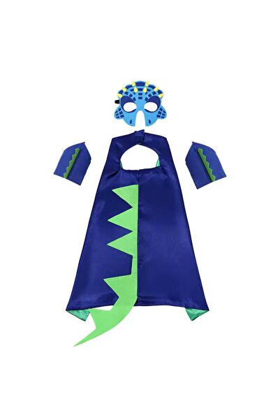 BGA Çocuk ejderha pelerin maske seti 3+ yaş çocuklar için ejderha kostüm kuyruklu dinazor