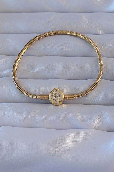 Avantaj Kapıda ®   Brass Gold Color Zircon Stone Charm Bracelet