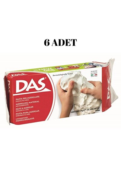 Das SERAMİK HAMURU 1000 GR BEYAZ KİL X 6 ADET