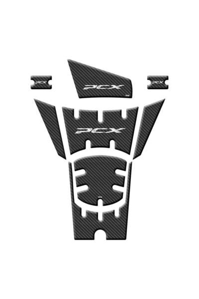 Gogo Honda PCX 125 DX 2025 8 Parça Tank Pad Seti Karbon