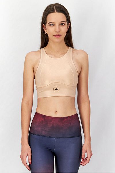 adidas By Stella Mccartney Women Sportwear Fit Sleeveless Training Crop Top, Nude