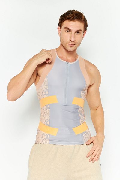 adidas Women Sportswear Fit Sleeveless Training Top, Orange/Grey