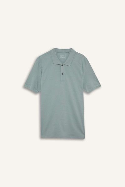 DeFacto 100% Cotton Regular Fit Short Sleeve Basic Plain Pique Fabric Polo T-Shirt C1293Ax25Sp