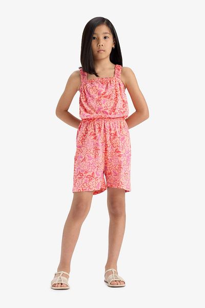 DeFacto Girl's Patterned Strap Jumpsuit B4814A825Hs