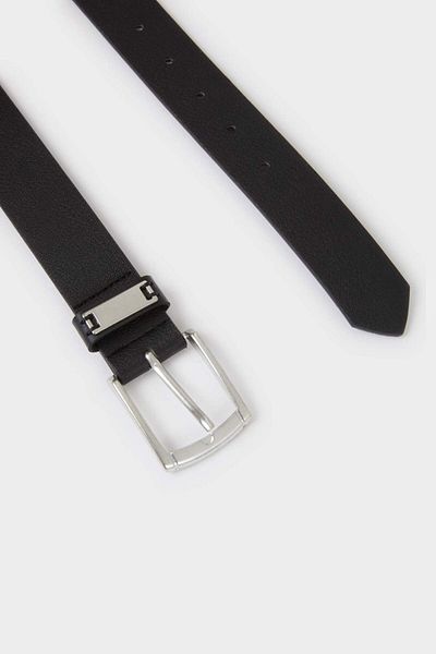 DeFacto Boy's Rectangular Buckle Faux Leather Casual Belt F6941A8Ns