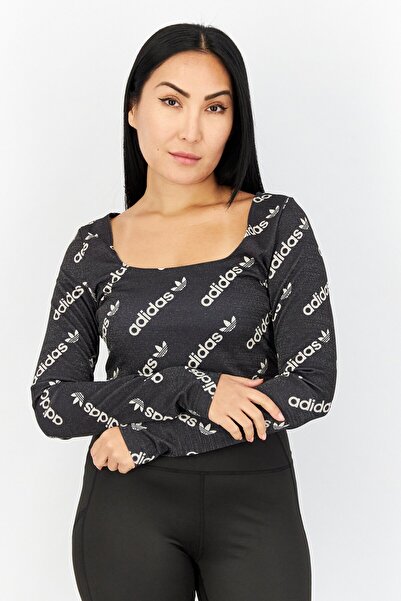 adidas Women Sportswear Fit Long Sleeve Training Top, Black