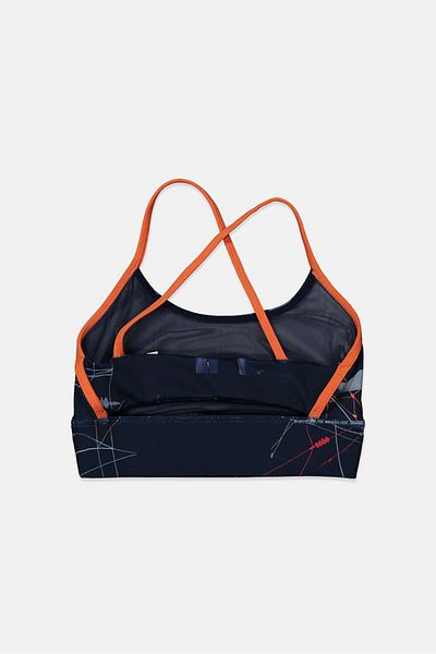 Reebok Women Non Padded Tri Back Sports Bra, Navy Blue