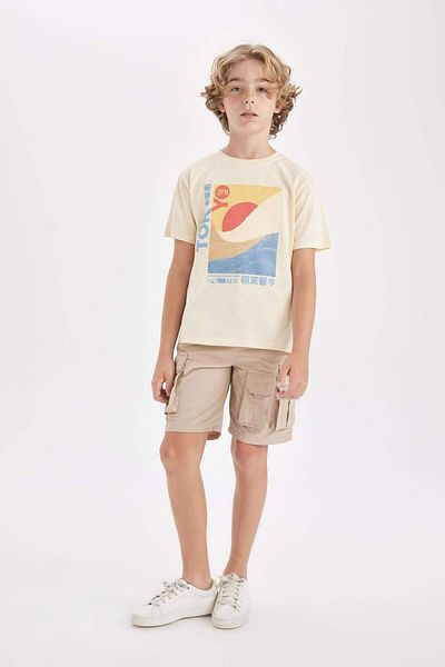 DeFacto Boy's Cargo Fit Parachute Shorts C3527A825Hs