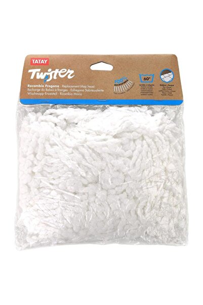 Generic TATAY Replacement Cleaning Microfiber Twister Mop Head White 25cm 1103900
