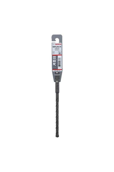 Generic مثقاب مطرقة بوش SDS Plus-5 ذو لوح كربيد محزز رمادي اللون مقاس 8 × 165 مم JE1 618 596 173