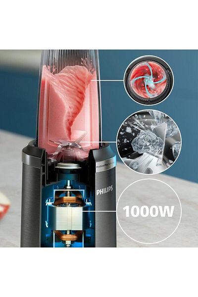 Generic Philips 1000W 5000 Series Countertop Blender Black and Clear 700ml HR2767/00