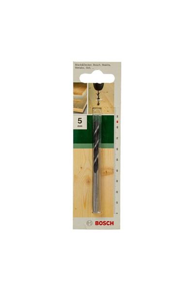 Generic مثقاب خشب بوش براد بوينت، فضي وأسود، 5 × 85 مم، JE2 609 255 202