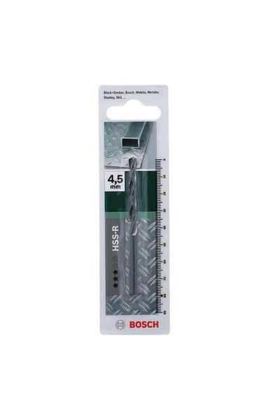 Generic مثقاب معدني بوش HSS-R بحافة إزميل، رمادي داكن، 4.5 × 80 مم، JE2 609 255 009