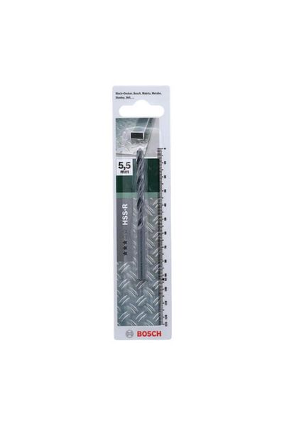 Generic مثقاب بوش HSS-R ذو حافة إزميل فولاذية رمادية 5.5 × 93 مم JE2 609 255 012