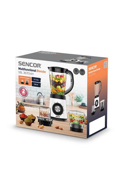 Generic Sencor 600W Multifunctional Blender Multicolor 1.5 Liter JAHSBL41014931