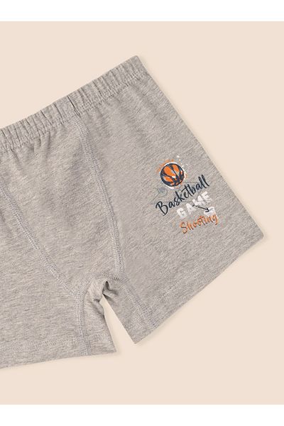 natuline Boy's Organic Cotton Lycra Boxer Basketball Game 6 Pack