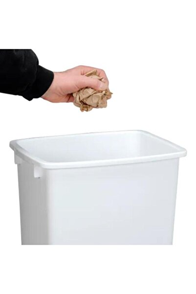 Generic Rubbermaid Open Top Sturdy Plastic Waste Basket White 34 Liter 2806-TP-WHT