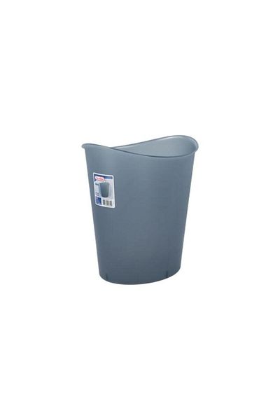 Generic Sterilite Oval Shaped Waste Basket Grey 11.4 Liter