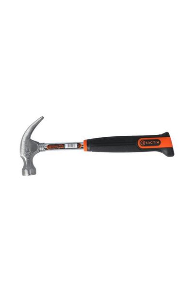 Generic Tactix Forged Steel Tabular Claw Hammer with Non-Slip Bimaterial Handle Black and Orange