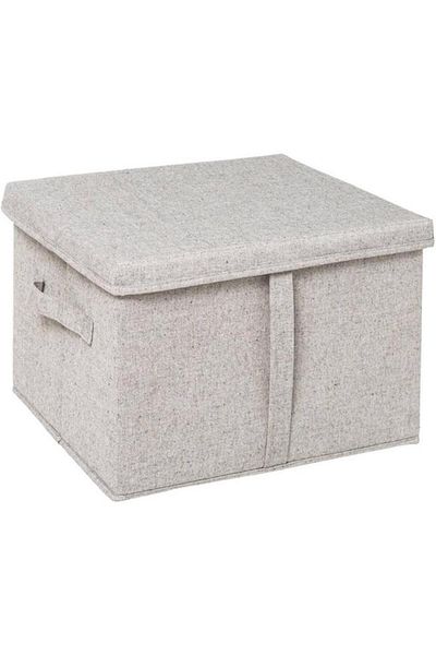 Generic Five Simply Smart Orga Polypropylene and Polyester Foldable Storage Box with Lid Light Grey 181252