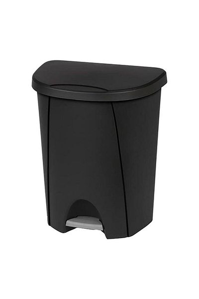 Generic Sterilite Elegant and Modern Design BPA-Free Plastic StepOn Wastebasket Black 6.6 Gallon