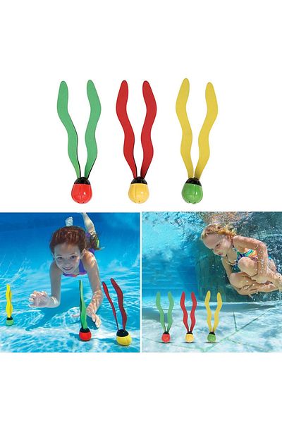 Sea Home Intex Children's Swimming Toy Colorful 3-Piece Underwater Game Diving Tutorial Pool Sea Toy M-55503