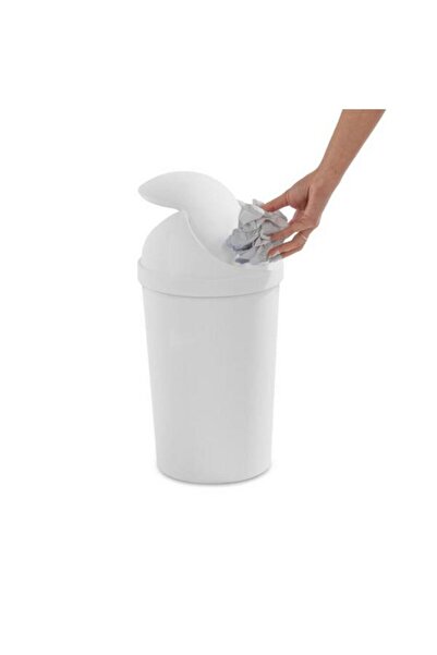Generic Sterilite Elegant and Modern Design BPA-Free Plastic Round SwingTop Wastebasket White 3 Gallon