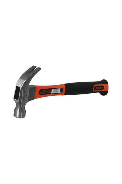 Generic Tactix Carbon Steel Claw Hammer with Non-Slip Fiberglass Handle Orange and Black 12oz