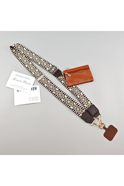 Choice3 حزام هاتف محمول قابل للتعديل باللون البني مع محفظة بسحاب ومضاد للضياع...