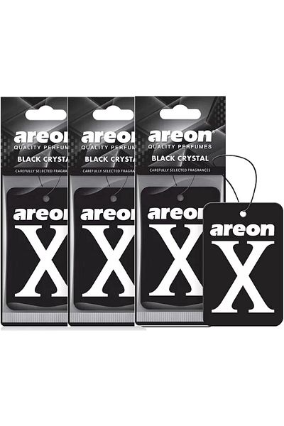 Areon X Version Car Air Freshener Black Crystal Mirror Hanging Set Multi Pack of 3