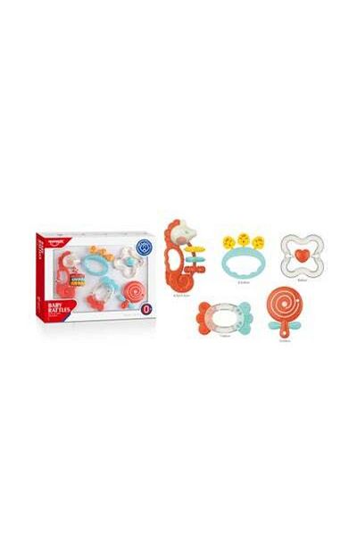 HALAMODO Teether Rattle Toys,5pcs