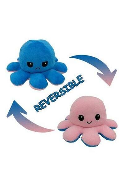 HALAMODO 1-Piece Double-Sided Flip Octopus Plush Toys 20cm
