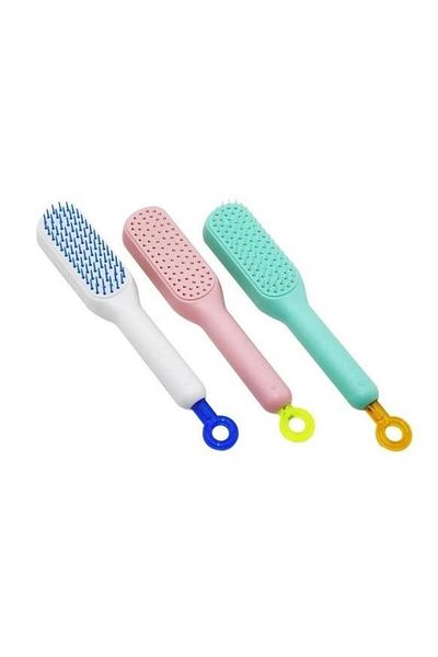 jetfast 2Pcs Easy Cleaning Hair Brush Self Cleaning Comb