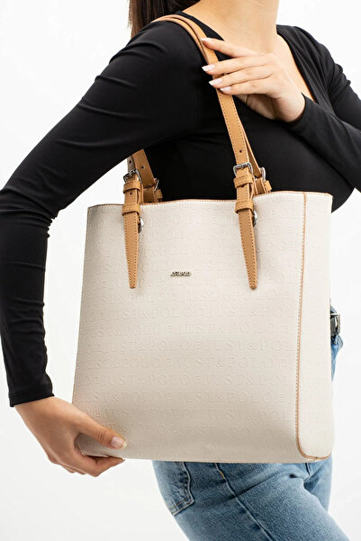 Just Polo حقيبة يد نسائية حجرية مقاس كبير 31 × 32 سم