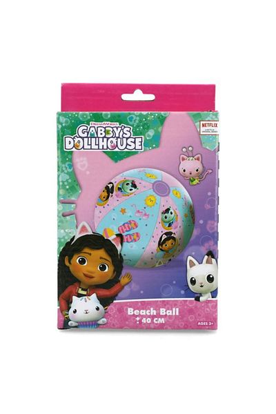 Generic كرة شاطئ قابلة للنفخ من Erorex Gabby's Dollhouse للأطفال متعددة الألوان 40 سم INF-BB-11