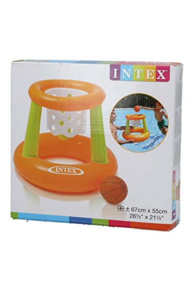 Generic INTEX Inflatable Swimming Floating Hoops for 3 Years & Above Orange and Green