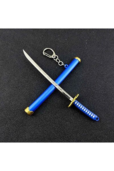 Choice K769-blue Mini Roronoa Zoro Samurai Sword Keychain Anime Plastics Scabbard Key Chain Ring Katana Buc