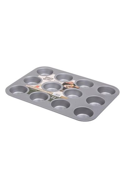 Generic صينية مافن erorex 12 كوب فضية