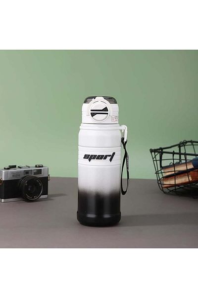 SKYDDAR INNOVATION Cană termos, fără BPA, rezistentă la rugină și scurgeri, reutilizabilă, oțel inoxidabil, 680 ml, THM9 - Albă