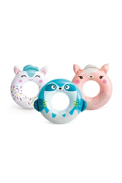 Generic INTEX Assorted Design Inflatable Cute Animal Tubes Multicolor INT59266