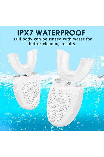 COOYA Ultrasonic Electric Toothbrush, U Shaped Whole Mouth 360 Degrees Cleaning,for Adults,White