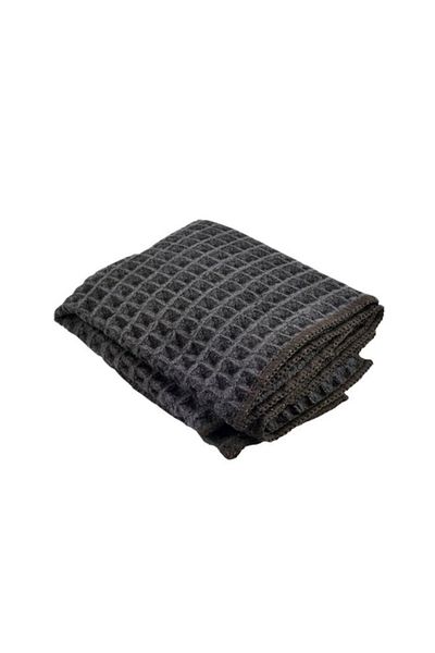 Generic منشفة مطبخ هارمان من قطعتين باللون الأسود الوافل 30 × 30 سم