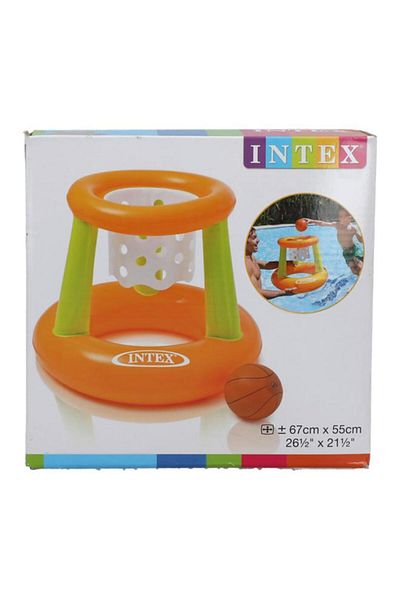 Generic حلقات سباحة عائمة قابلة للنفخ من INTEX للأطفال من سن 3 سنوات فما فوق، برتقالية وأخضر