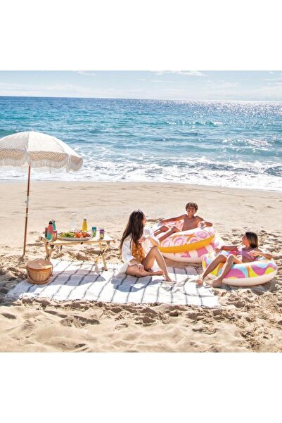 Generic INTEX Vinty Timeless Assorted Design Inflatable Tube Multicolor 114cm INT56269