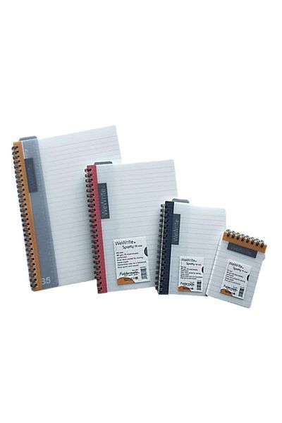 Generic Foldermate 24-Piece 80GSM Ruled A7 Spiral Notebook with Removable Ruler Multicolor FE-4228-ASS