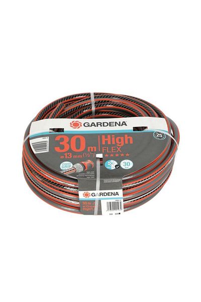 Generic خرطوم حديقة GARDENA عالي المرونة بتصميم خالٍ من التشابك باللونين الأسود والبرتقالي، 30 مترًا × 1/2 بوصة