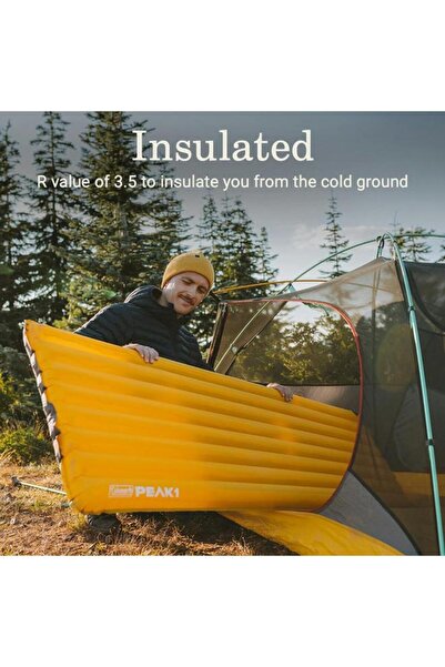 Generic Coleman Peak1 Outdoor Inflatable Long Camping Sleeping Pad Marigold 2176622